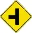 left T junction warning sign