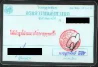 Thai Driving License back