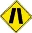 merging lanes sign