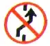 no changing to right lane sign