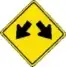 pass on either side allowed warning sign