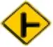 right T junction warning sign