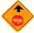 Stop Sign Ahead Warning Sign