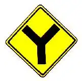 Thai junction ahead warning sign