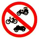 thai closed to bi- or tri-cycles sign