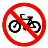 Thai no bicycles sign