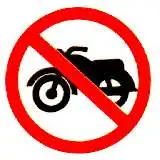 Thai closed to motorcycles sign