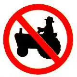 Thai no Agricultural vehicles sign