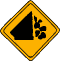 Thai falling rocks / land slides warning sign