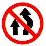 Thai no overtaking sign
