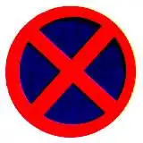 Thai no parking / no stopping sign