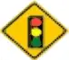 approaching traffic lights warning sign